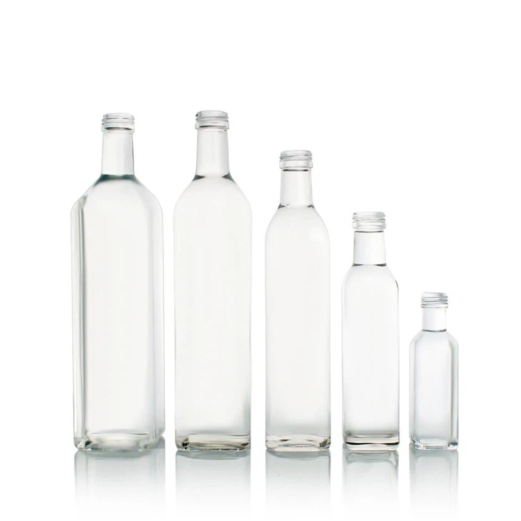 Priehľadná multi - fľaša na sklo olivového oleja veľkosti